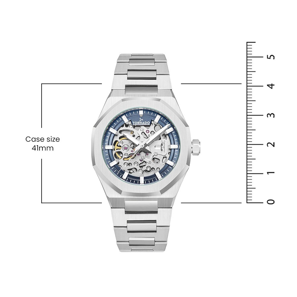 Tornado Autonova Men’s Automatic Watch | Blue Dial, 41X51mm, 100 m (10 ATM)