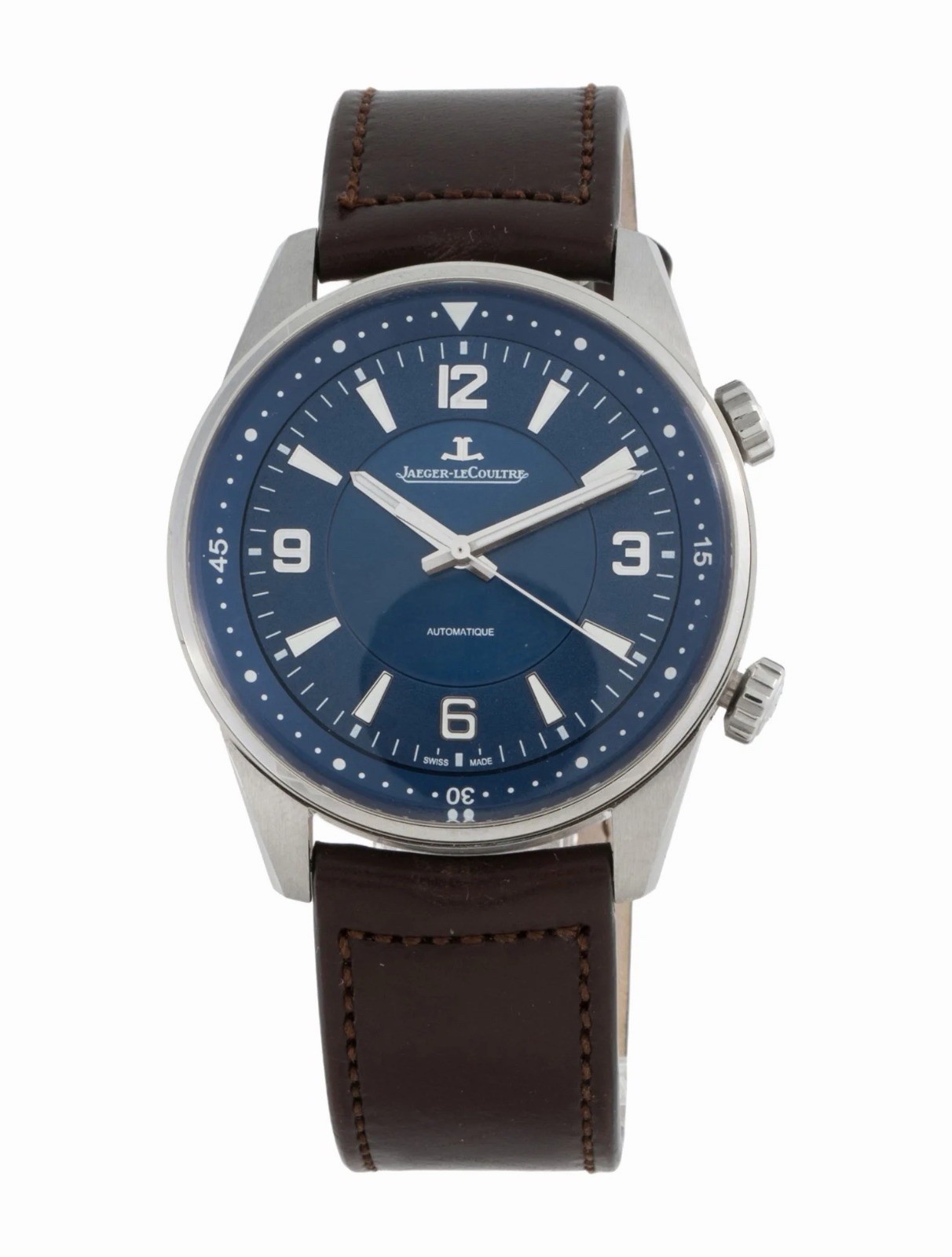 Jaeger-LeCoultre Polaris Automatic 41mm Blue Dial Brown Leather 100m
