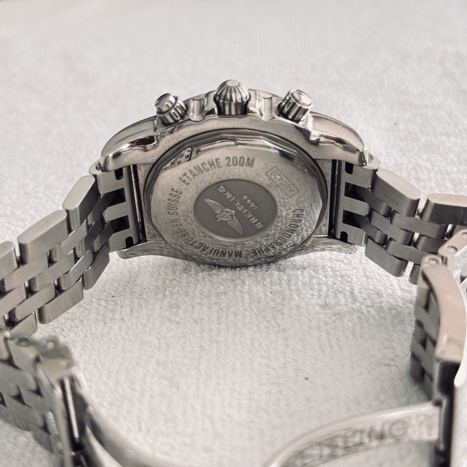 Breitling Chronomat Auto Chronograph Date 39mm Black/Silver Dial Box