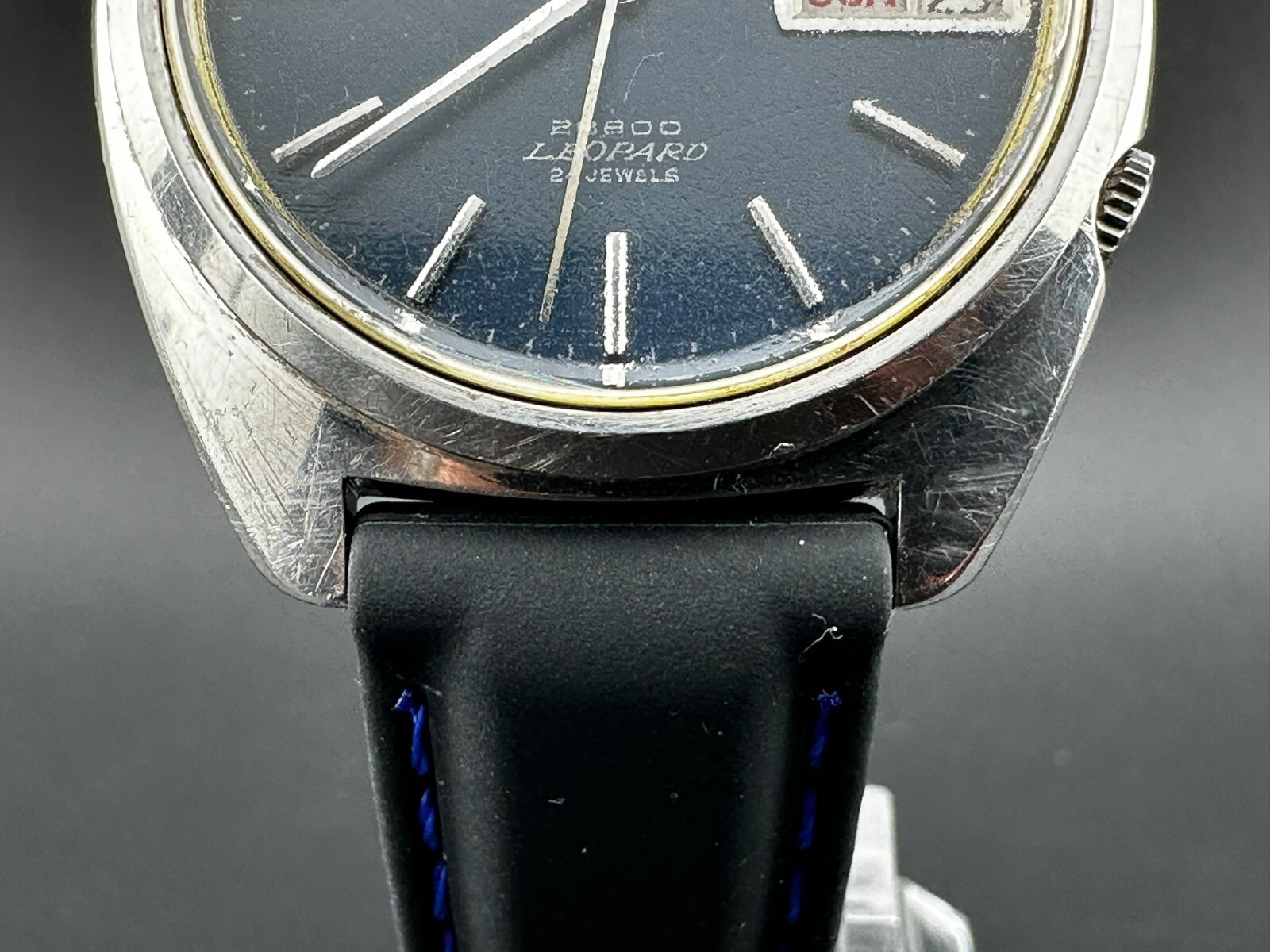 Citizen Leopard 28800 Men’s Automatic Blue Dial Day Date 26 Jewels 36mm 4-770153