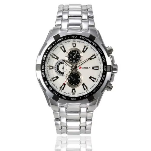 Curren 8023 Men’s Quartz Watch Stainless Steel Band 45mm Waterproof