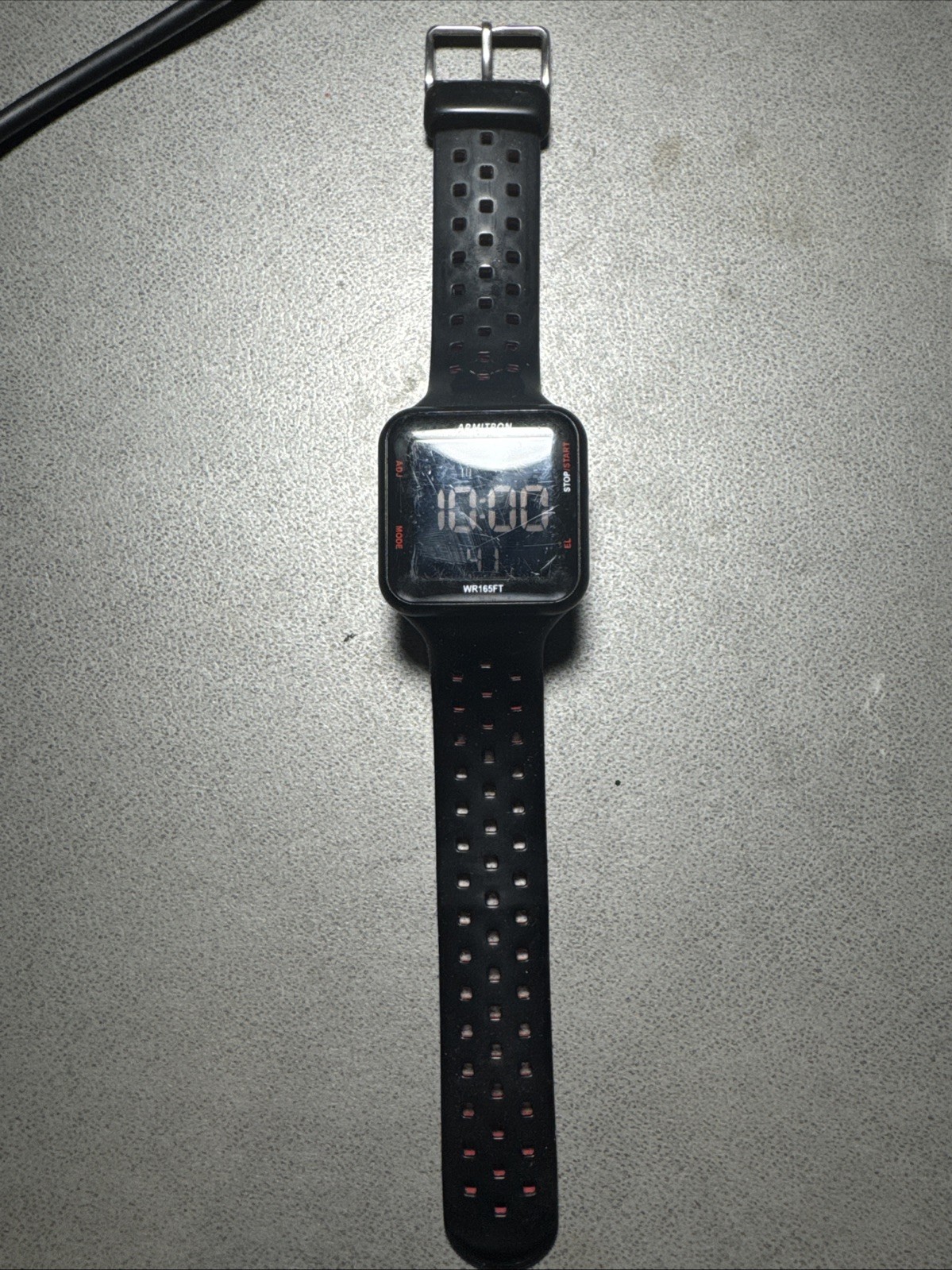 Armitron Pro Sport Watch Mens 38mm Black Digital Silicone WR165FT 40/8417