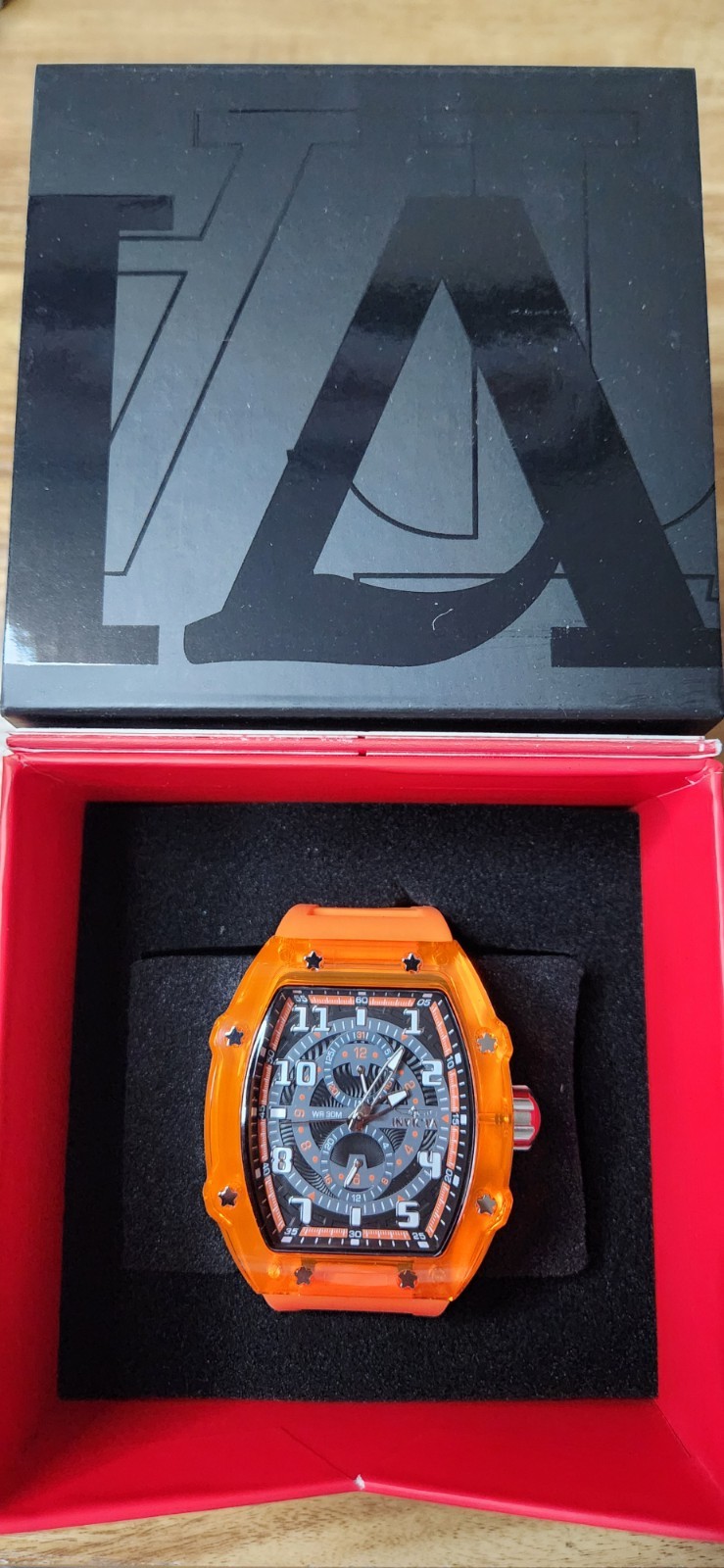 Invicta – Racing Cyclone – Men’s Watch – 48.5mm – Orange – (48446)