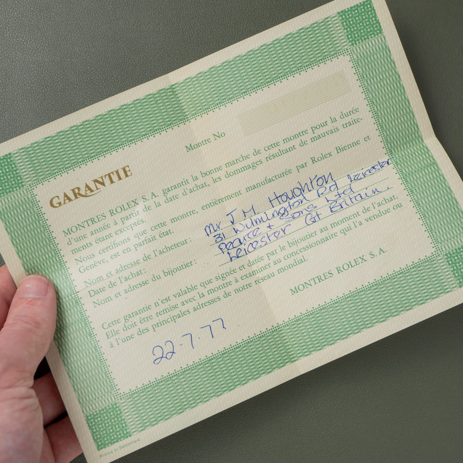 Rolex Submariner Ref. 5513 – Box and Papers – 1977