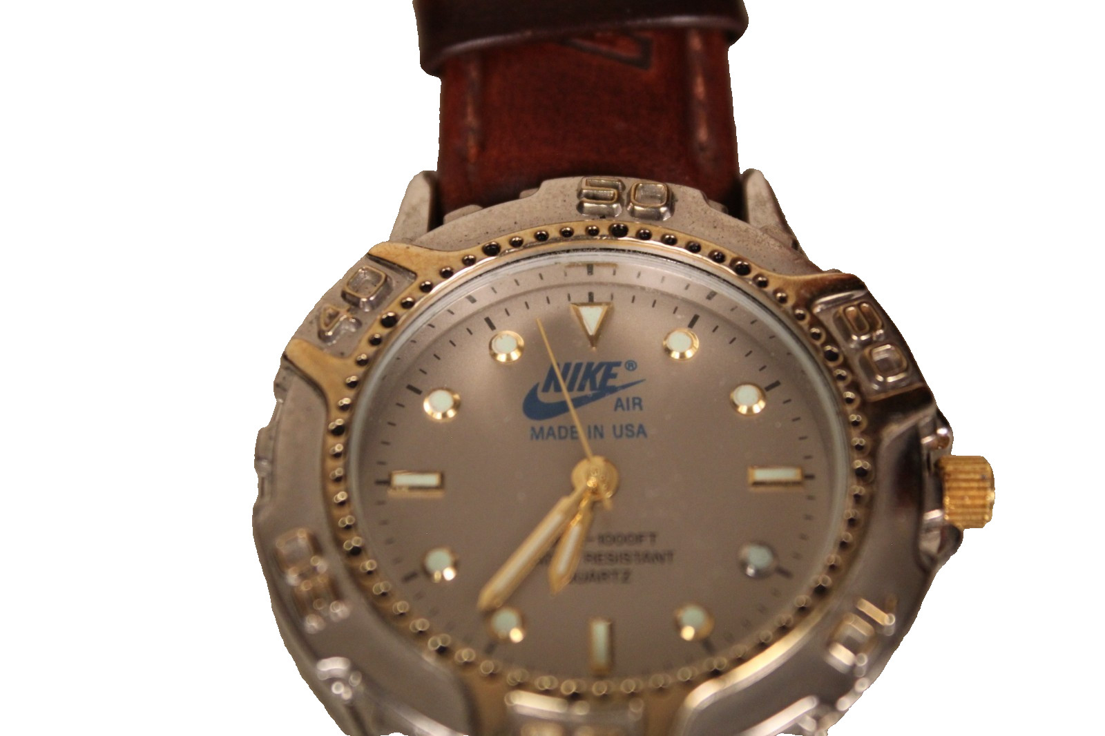 Vintage 90s NIKE Air Watch 5268k Champagne Dial Made in USA Running Gorpcore