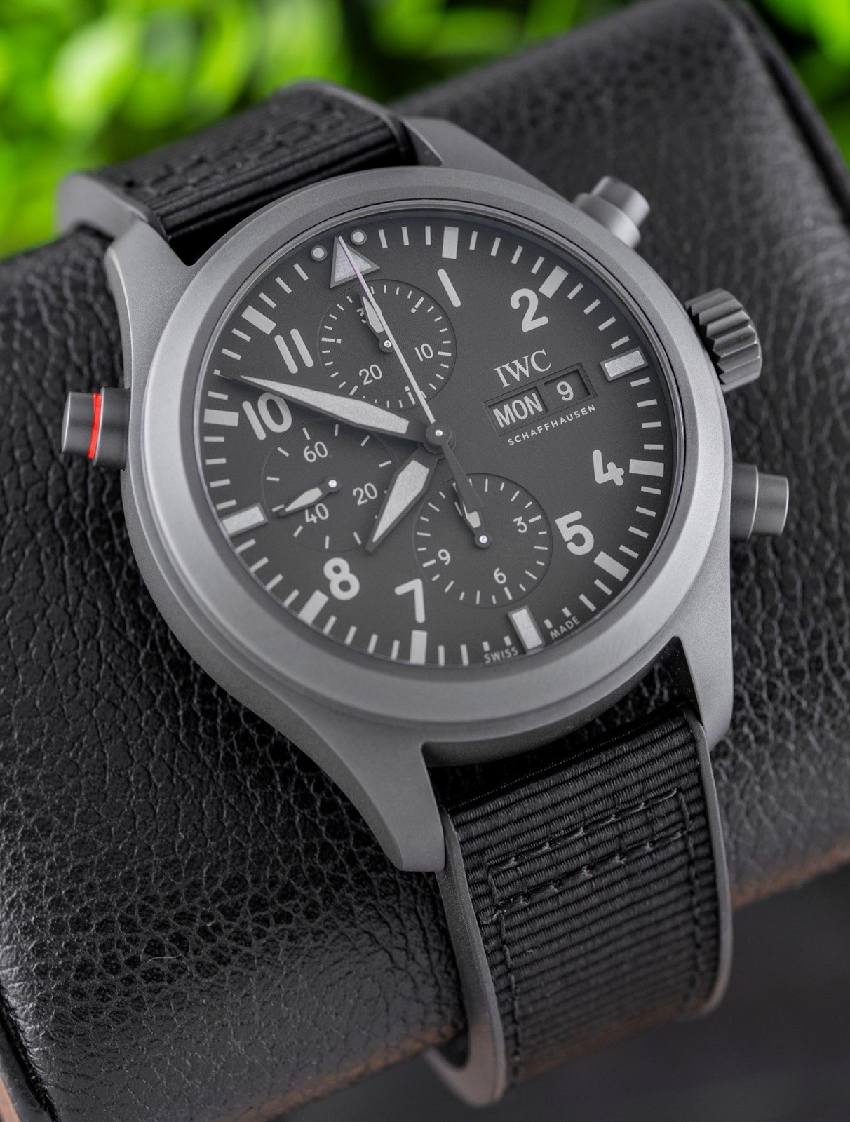 IWC Pilot’s Watch Double Chronograph Top Gun Ceratanium IW371815 w/ Box & Papers