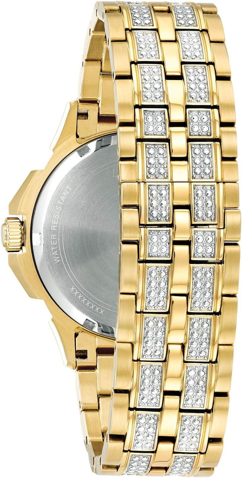 Men’S Crystal Octava Chronograph Quartz Watch, Pave Crystal Dial 98c126
