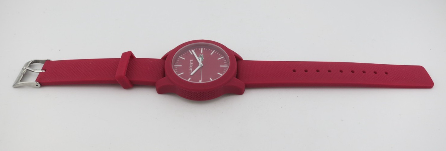 Lacoste 12.12 Cranberry Pink Ladies Quartz Watch – 2000957 – New Battery