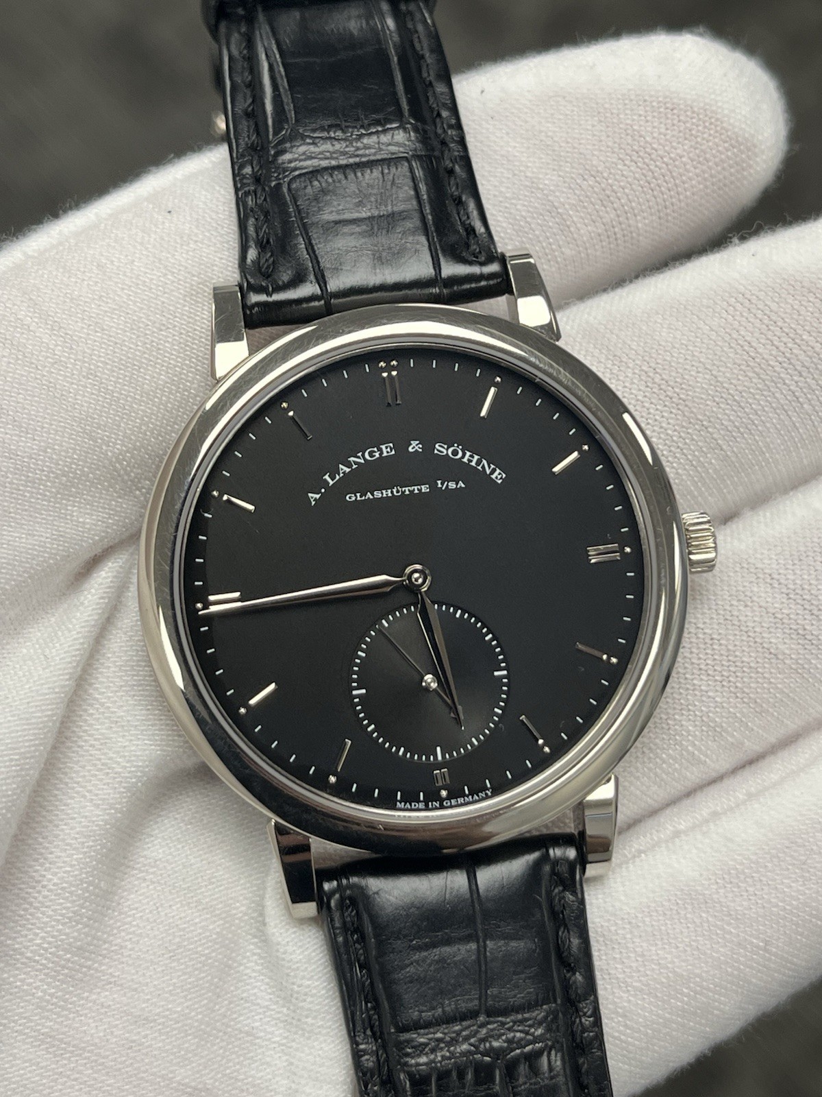 A. Lange & Söhne Saxonia Automatic 40mm White Gold Black 307.029 Box Papers
