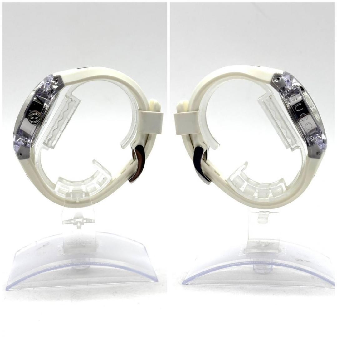 Gucci Interlocking Sherry Line Quartz Watch White Rubber Band From Japan