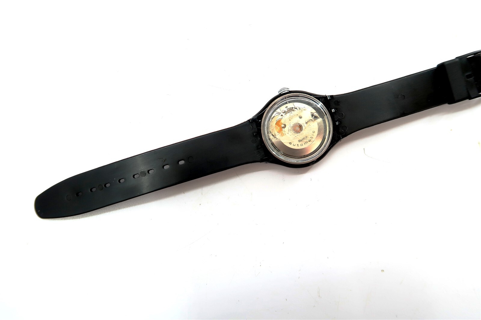 Swatch Automatic Watch BLACK BOARD SAB103 with Case & Papers 1995 NOS
