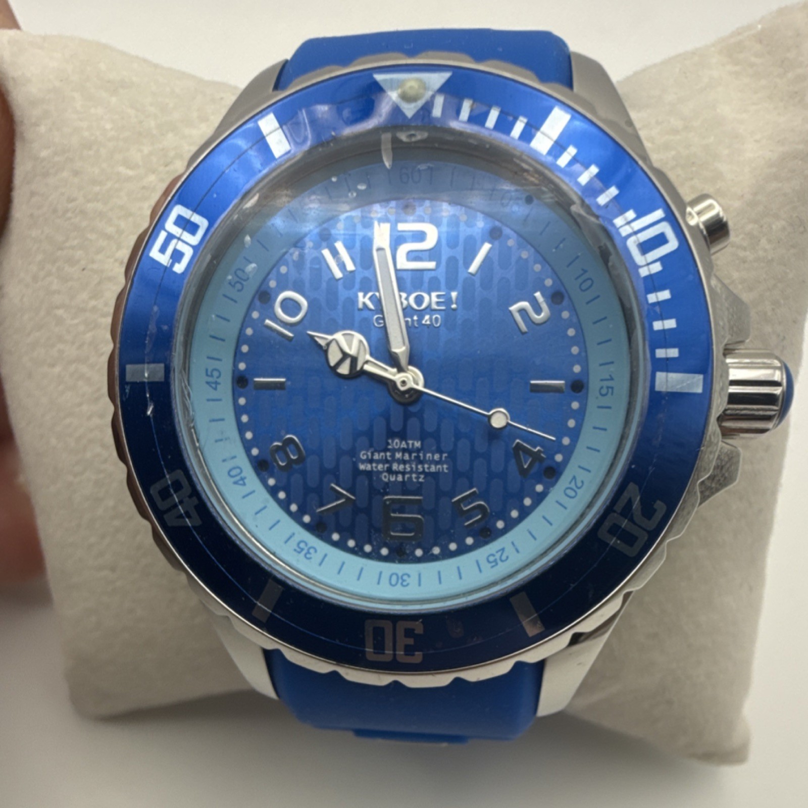KYBOE! Giant Mariner Giant 40 Blue Dial Blue Silicone Quartz Sport Watch 100M