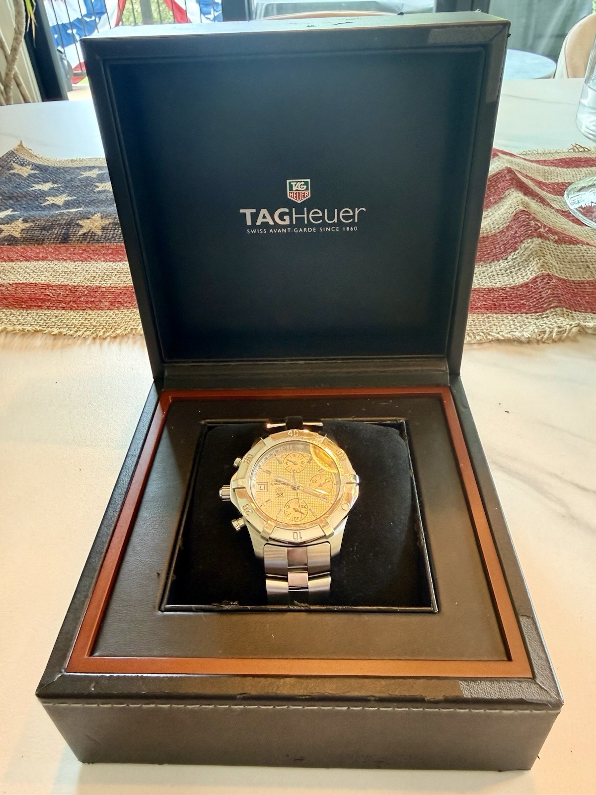 TAG Heuer 2000 Automatic Chronograph 41mm Silver Dial Steel Bracelet 200m