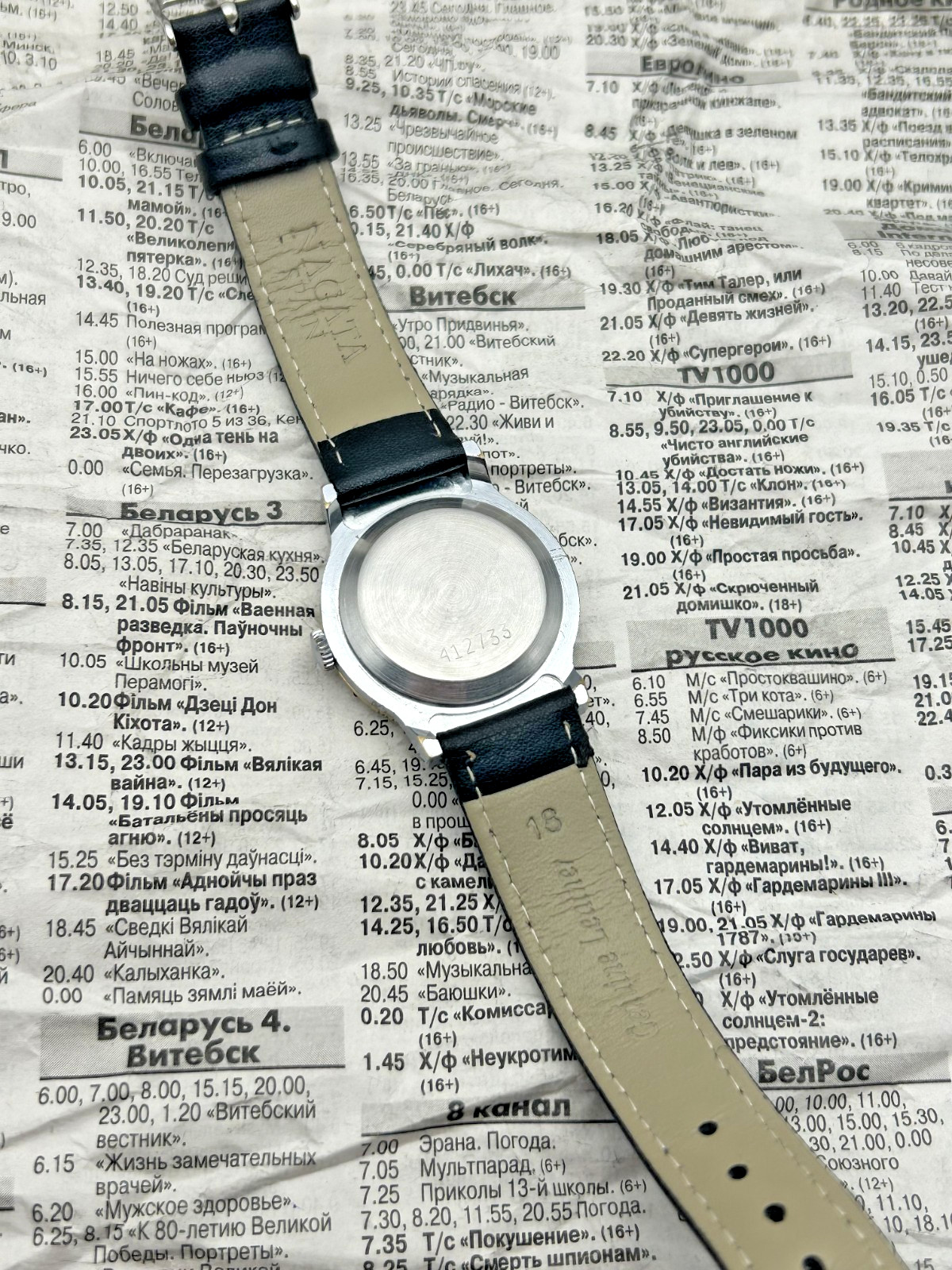Vintage Soviet Pobeda (Победа) Black Dial Mechanical Watch | ZIM 2602 | 15 Jewel