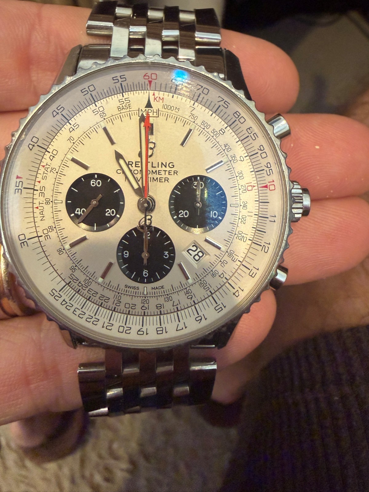 Breitling Navitimer Rattrapante 45 B03 Chronograph 2021 Box & Papers + 6 Bands