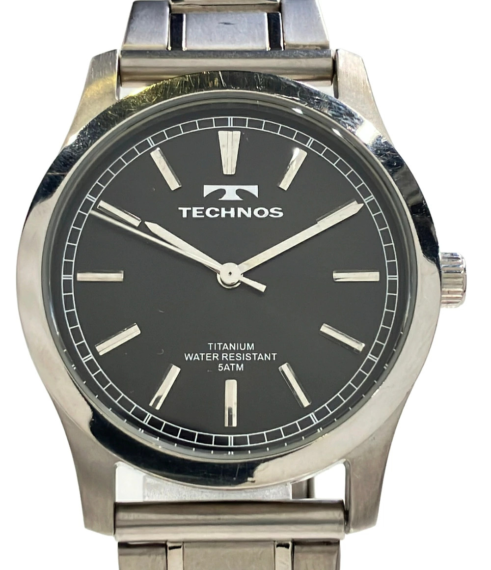[A1R] Technos Quartz Watch Black T-1079 Men’s [r8n]