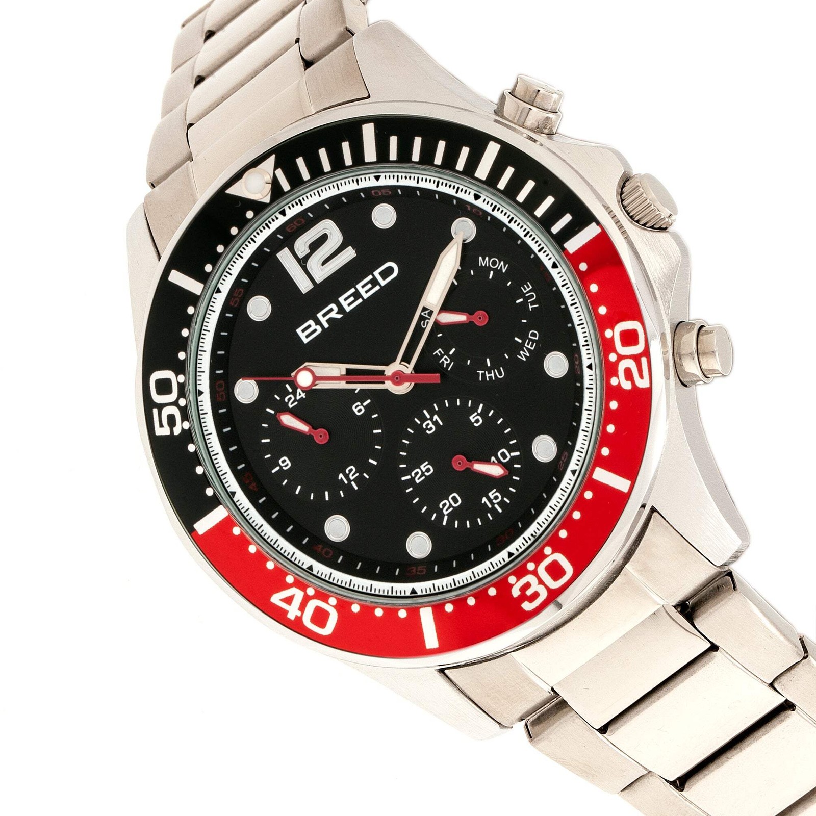 Pegasus Red/Silver | Black Dial Wristwatch BRD8104