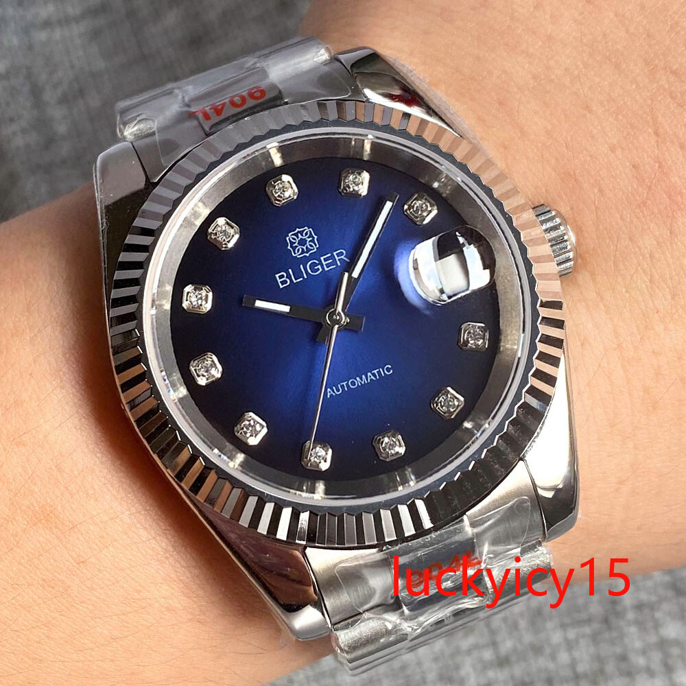 BLIGER 36MM 39MM Black Blue Red Silver Japan NH35A Automatic Men’s Watch