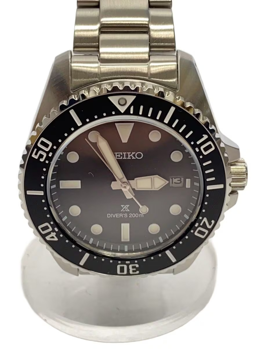 SEIKO Solar Watch Analog BLK SLV V157 00A0