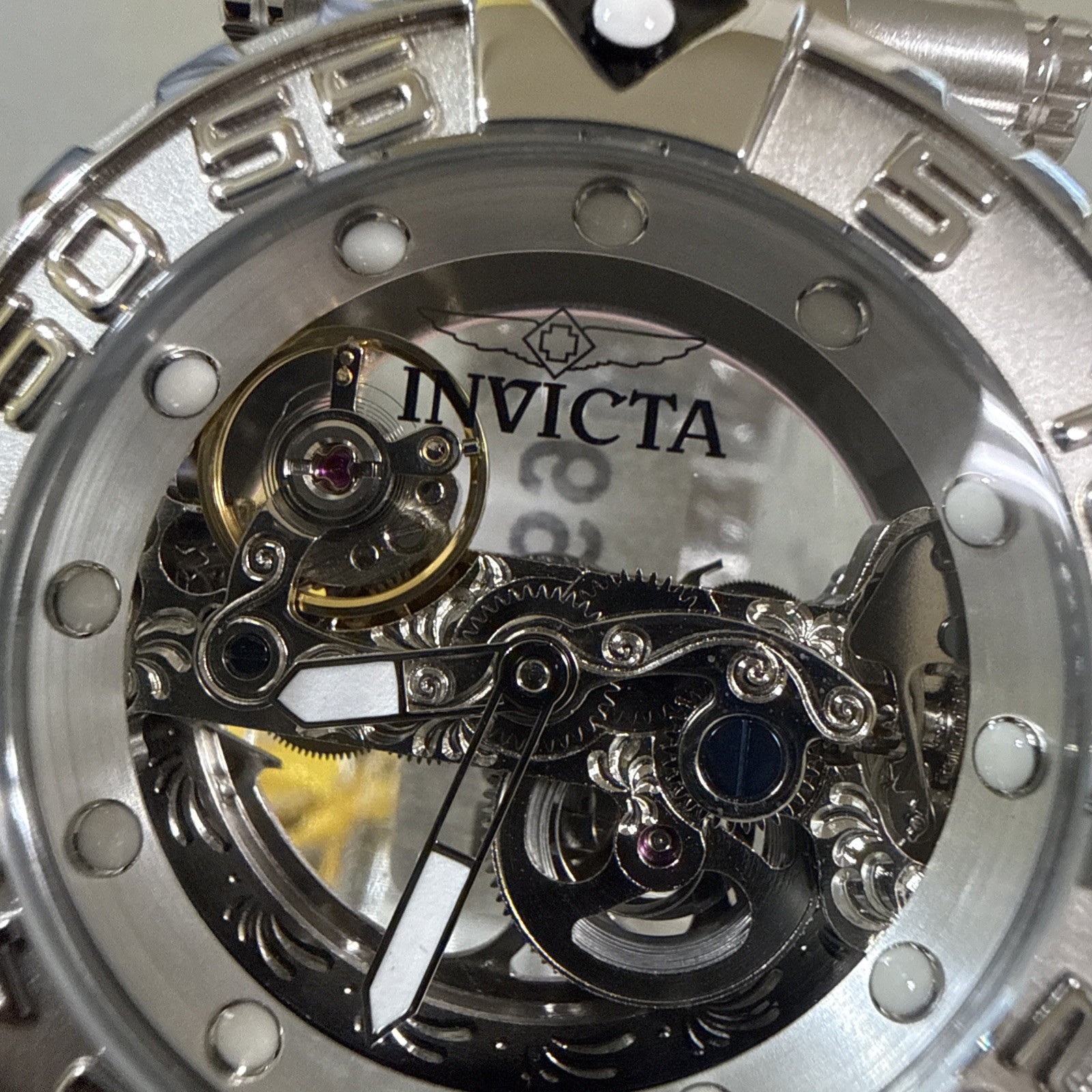 Invictas 47mm Automatic Silver “Subaqua” On SS Band Mens Big Boy Watch #49499
