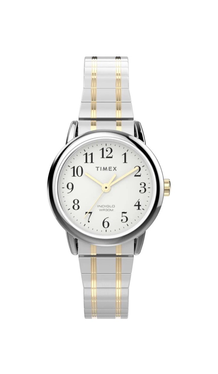 Timex TW2W52500, Easy Reader, Women’s, 2-Tone Expansion, Indiglo, 25MM Case, NEW