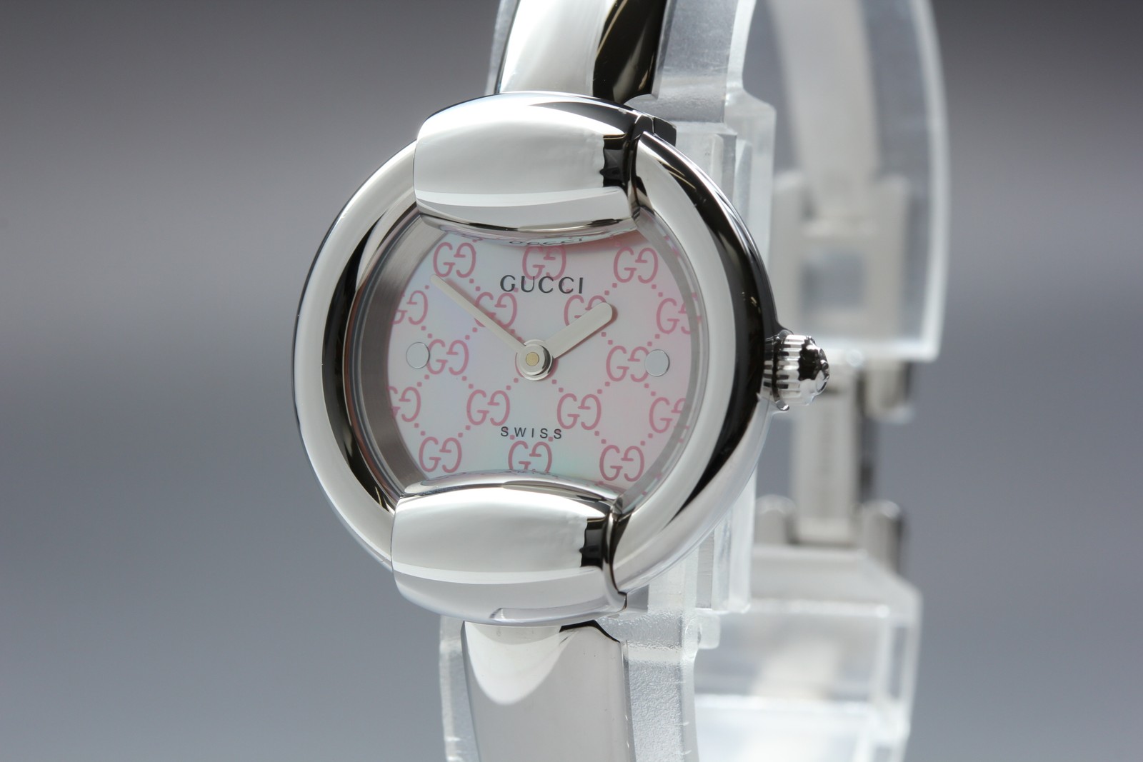 [Near MINT] Gucci 1400L 25mm Pink Shell Dial Quartz Women’s Watch From JAPAN
