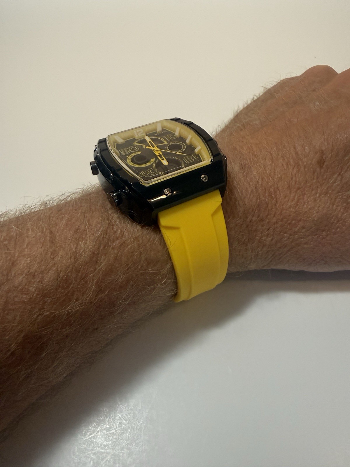 Activa X Invicta Digital Essentials Chrono Look- 45mm. Yellow (ACW8109-003) NIB