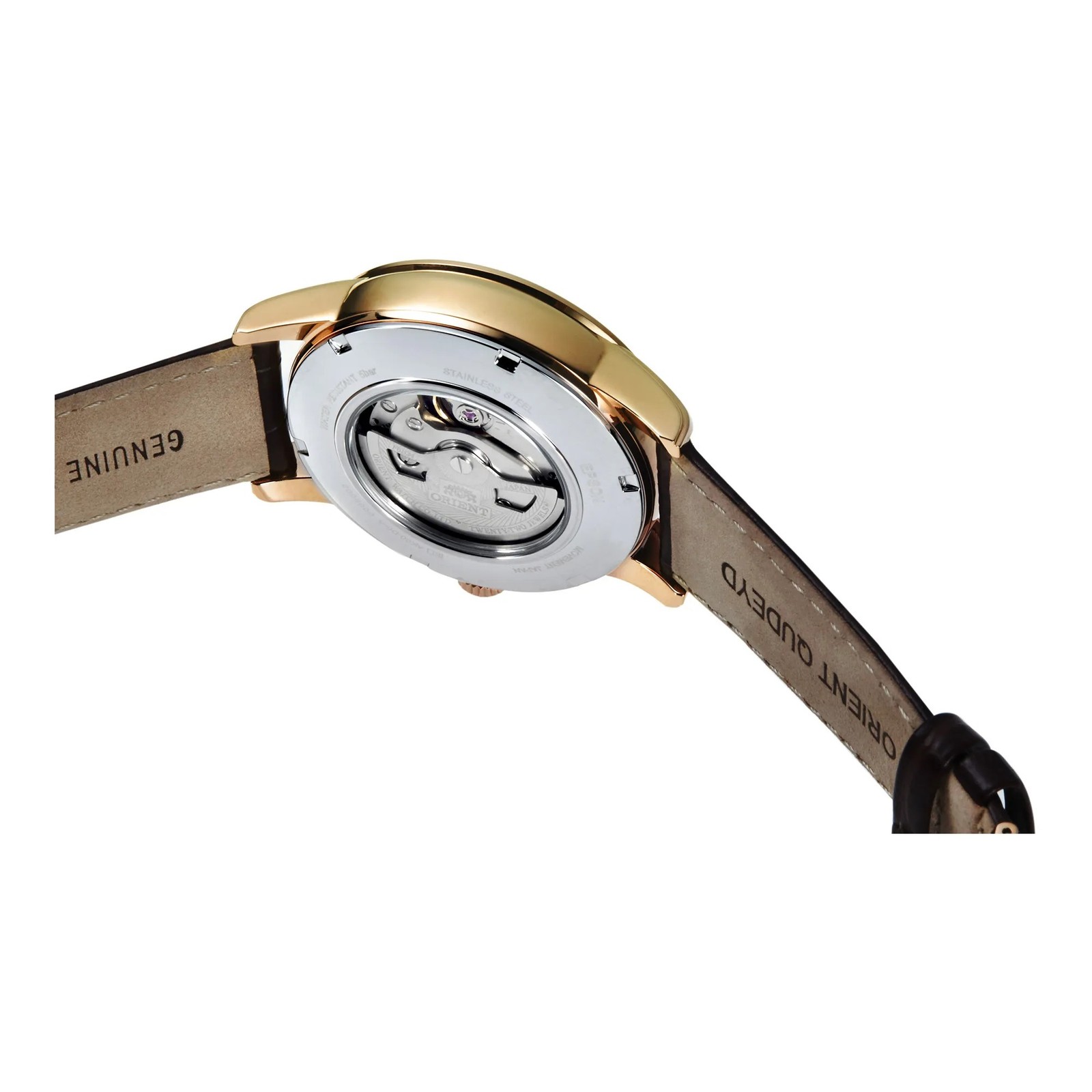 Automatic Wristwatch ORIENT SUN & MOON RA-AK0007S30B Leather Brown Beige