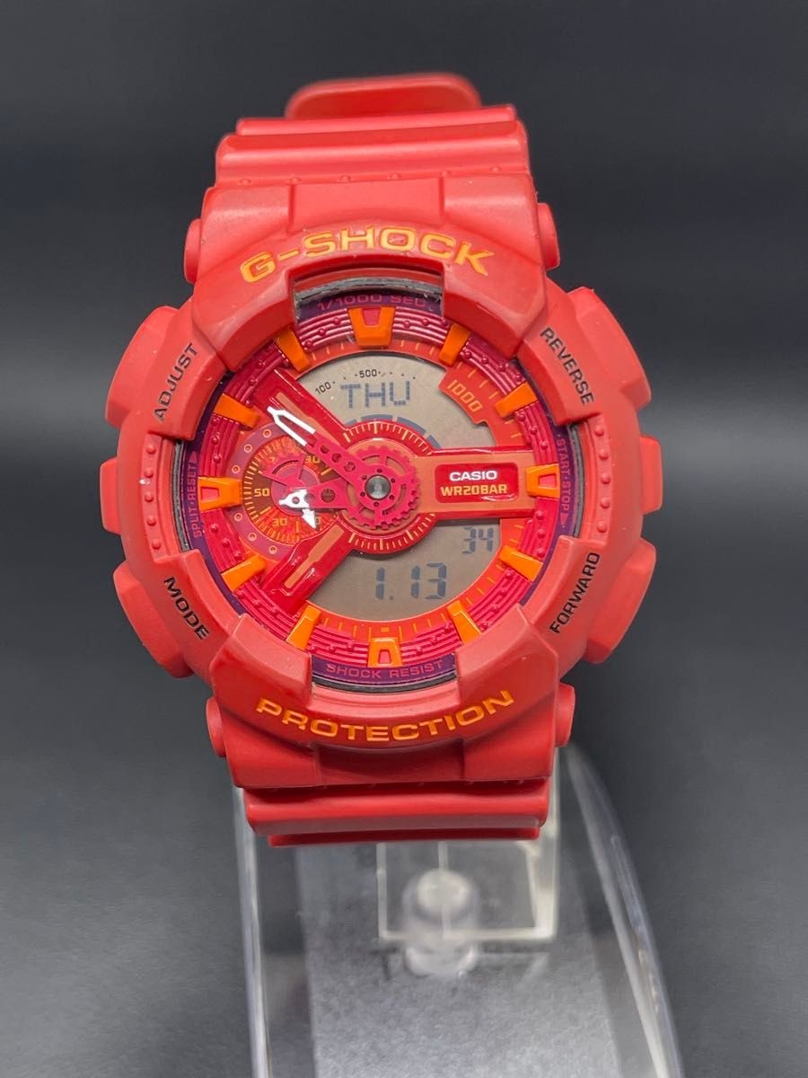 CASIO G SHOCK GA 110AC 4AJF Blue Red Series Red CASIO Ana Digi Red Quartz