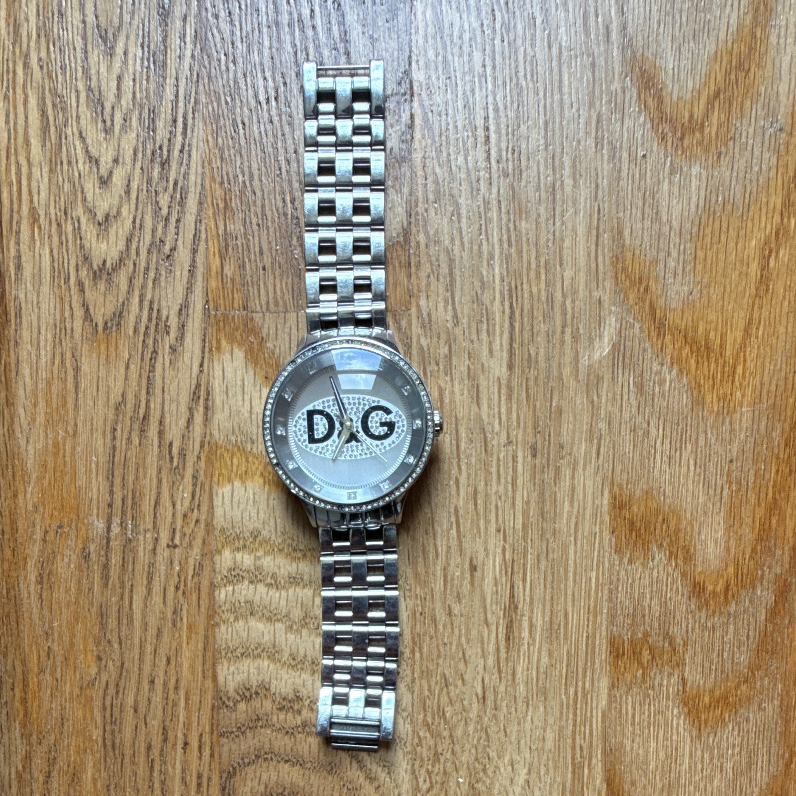 D&G D&G Time Women’s Quartz Watch 34mm Silver SS Bracelet Analog 30m