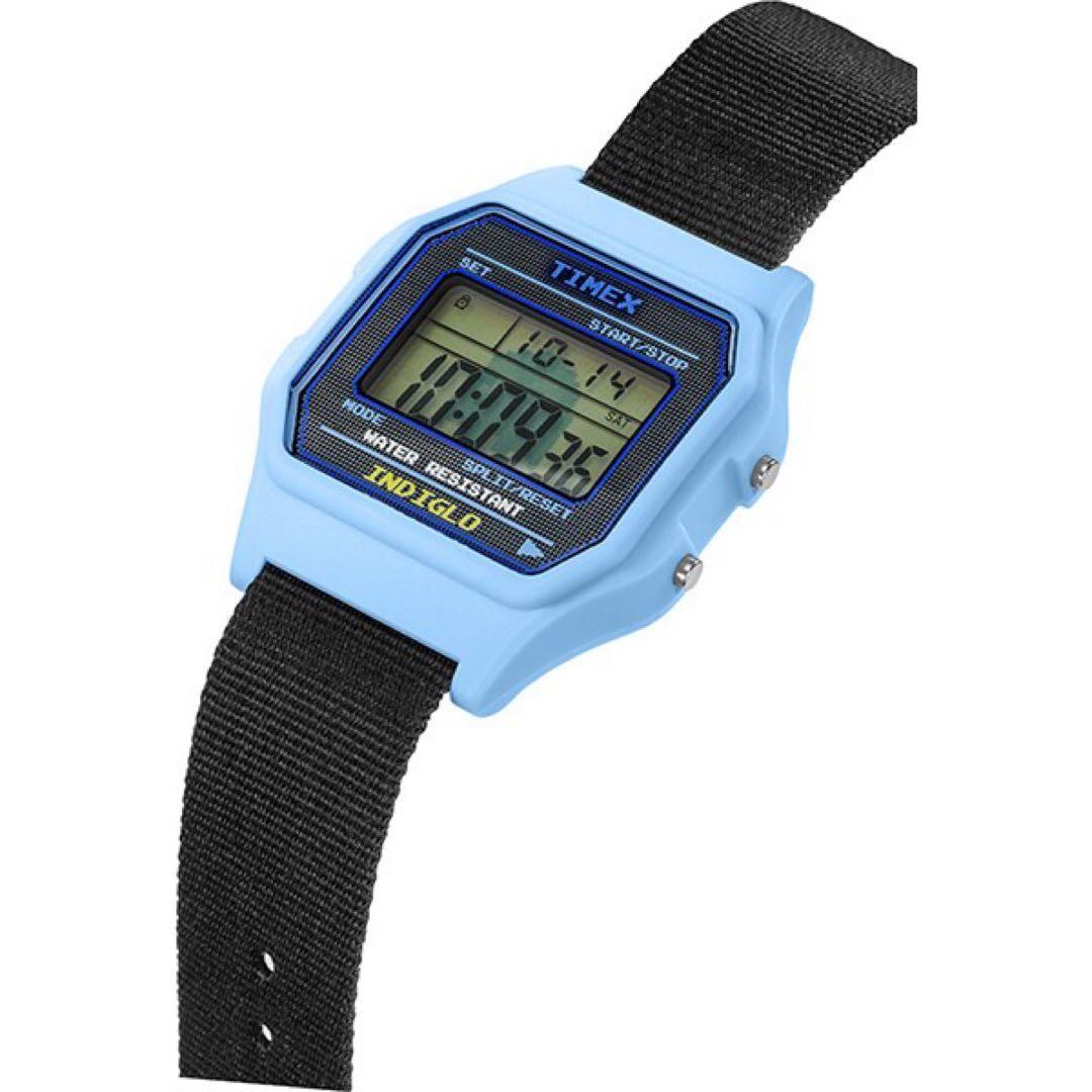 Timex Pacman Digital Watch Light Blue Resin Quartz Unisex New