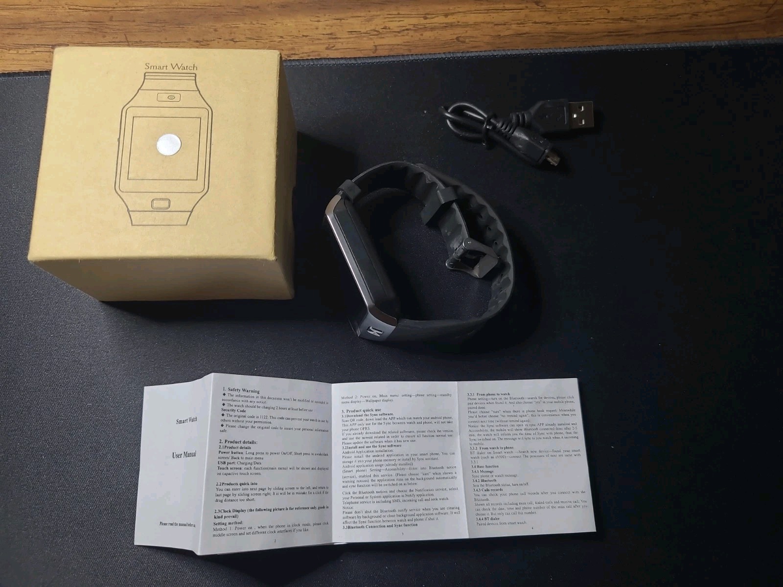 Generic Smart Watch Support SIM Card Phone Camera Sync Android IOS