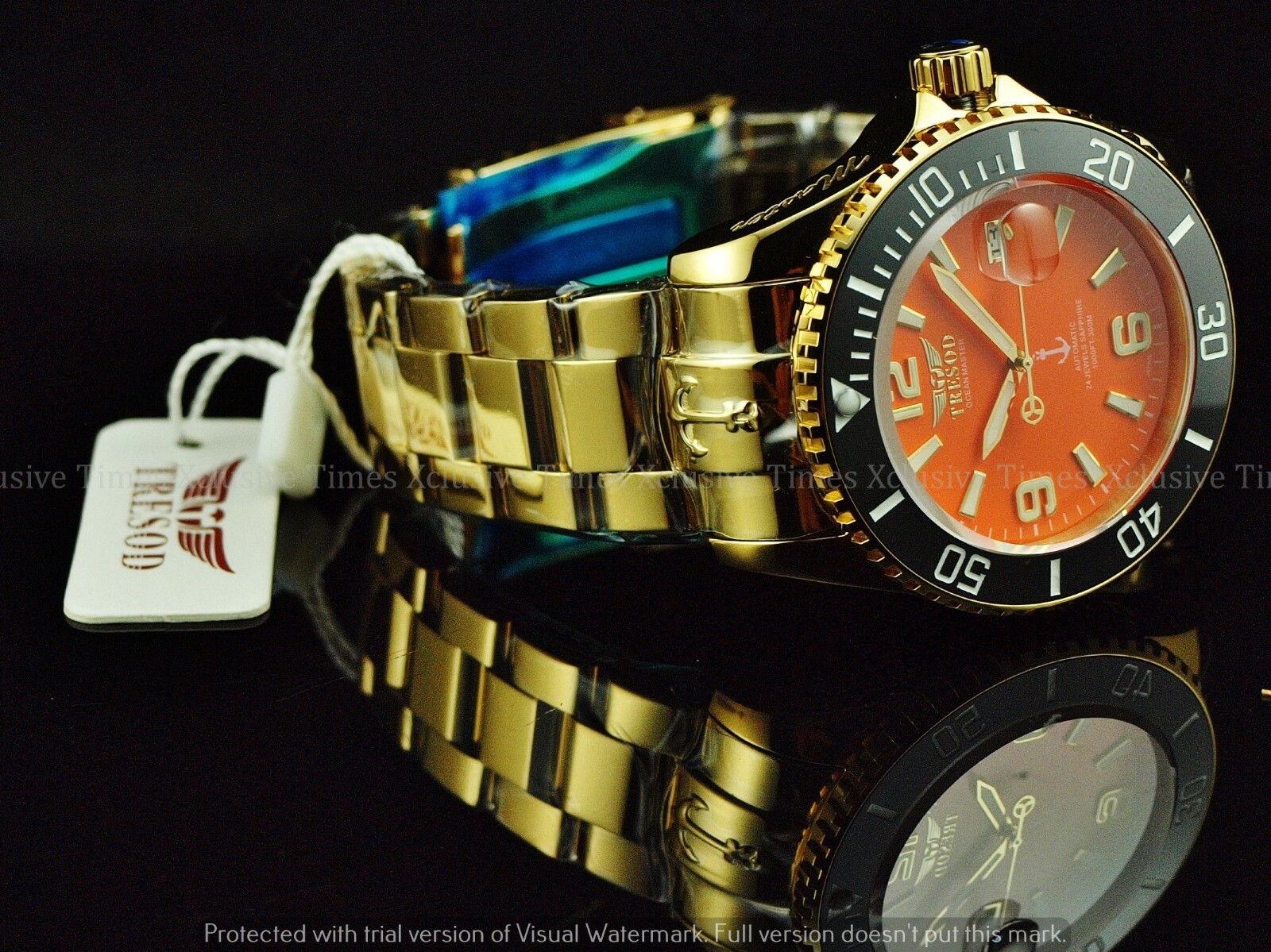Tresod Men Super Luminous OCEAN MASTER Sapphire Crystal Ceramic Bezel Auto Watch
