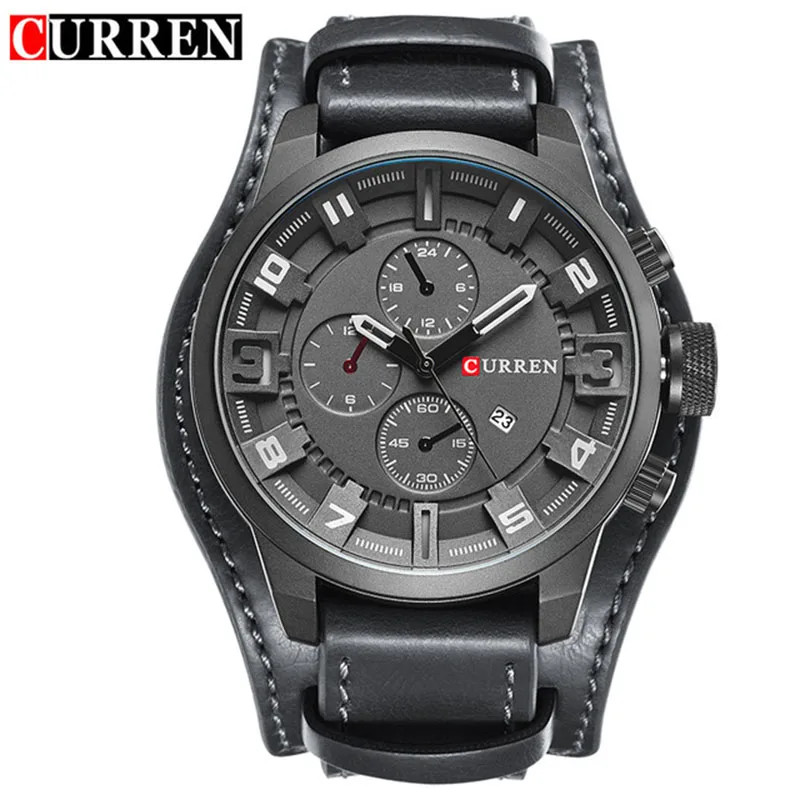 New Watches Luxury Men Watch Leather Strap Fashion Watch