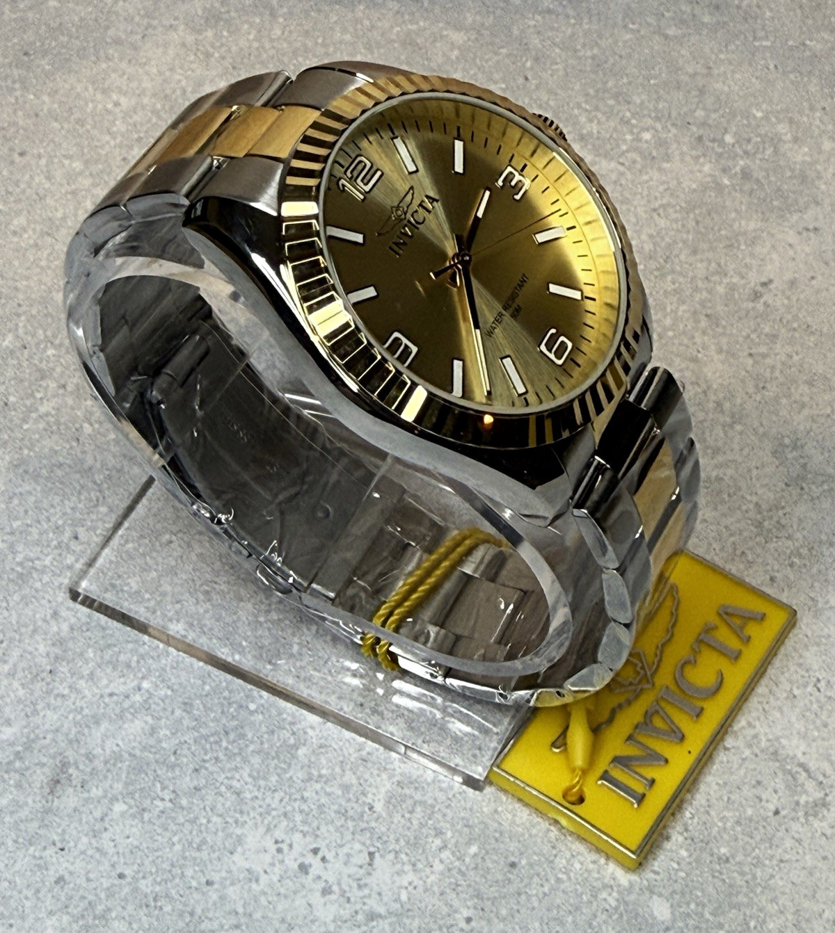 Invicta Specialty Stratford Men’s 43mm Watch – Two-Tone Gold Dial – Quartz 50m