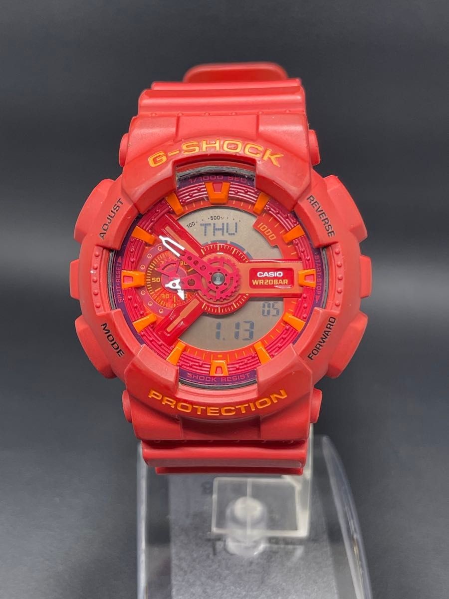 CASIO G SHOCK GA 110AC 4AJF Blue Red Series Red CASIO Ana Digi Red Quartz