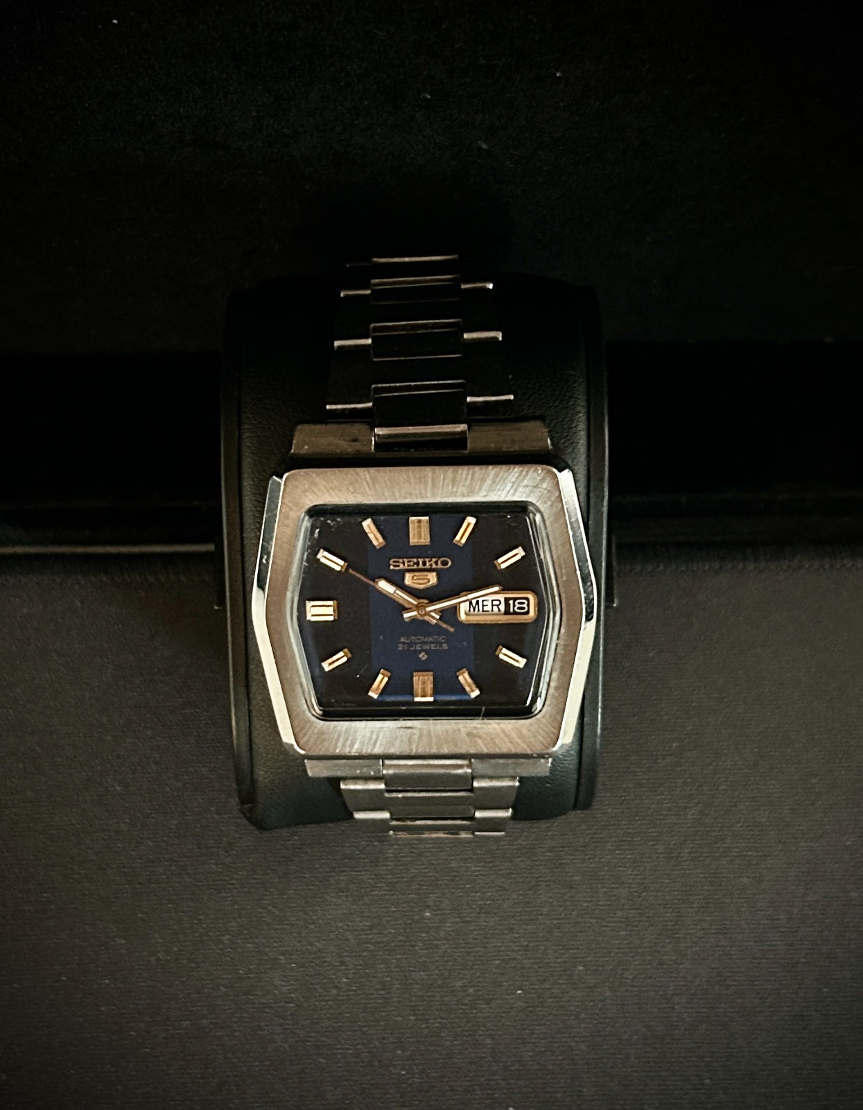 Vintage SEIKO 5 Automatic, “TV Case / TV Dial” with Hex Case, 1974