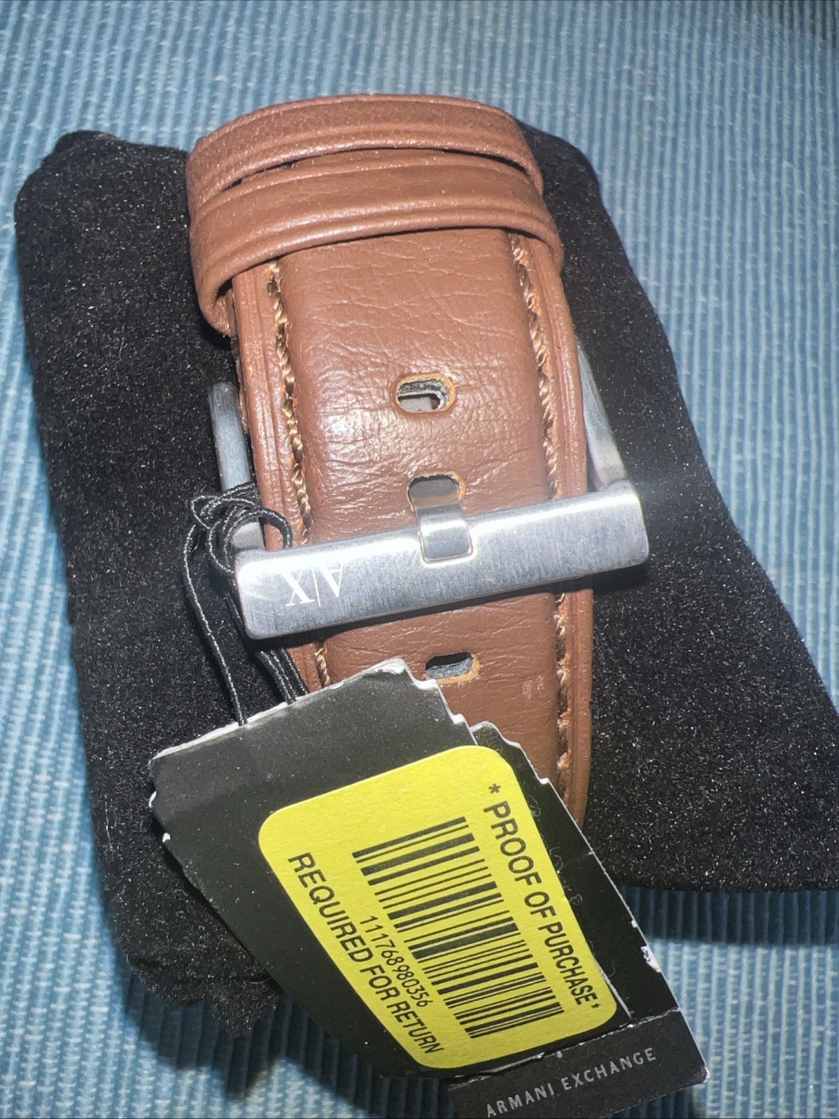 Armani Exchange Navy Dial Brown Leather Men’s Watch AX2133 With Box And Tags