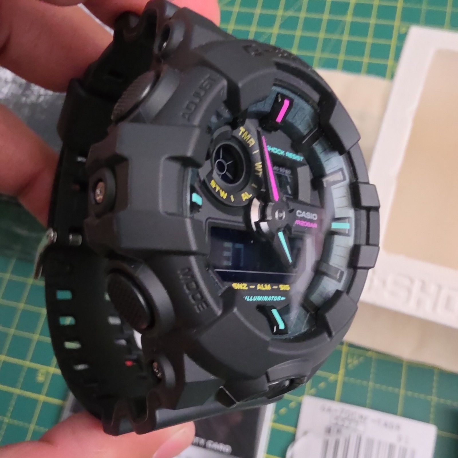 CASIO G-SHOCK GA-700MF-1ADR Multi Fluorescent Men’s Digital Watch New Black Box