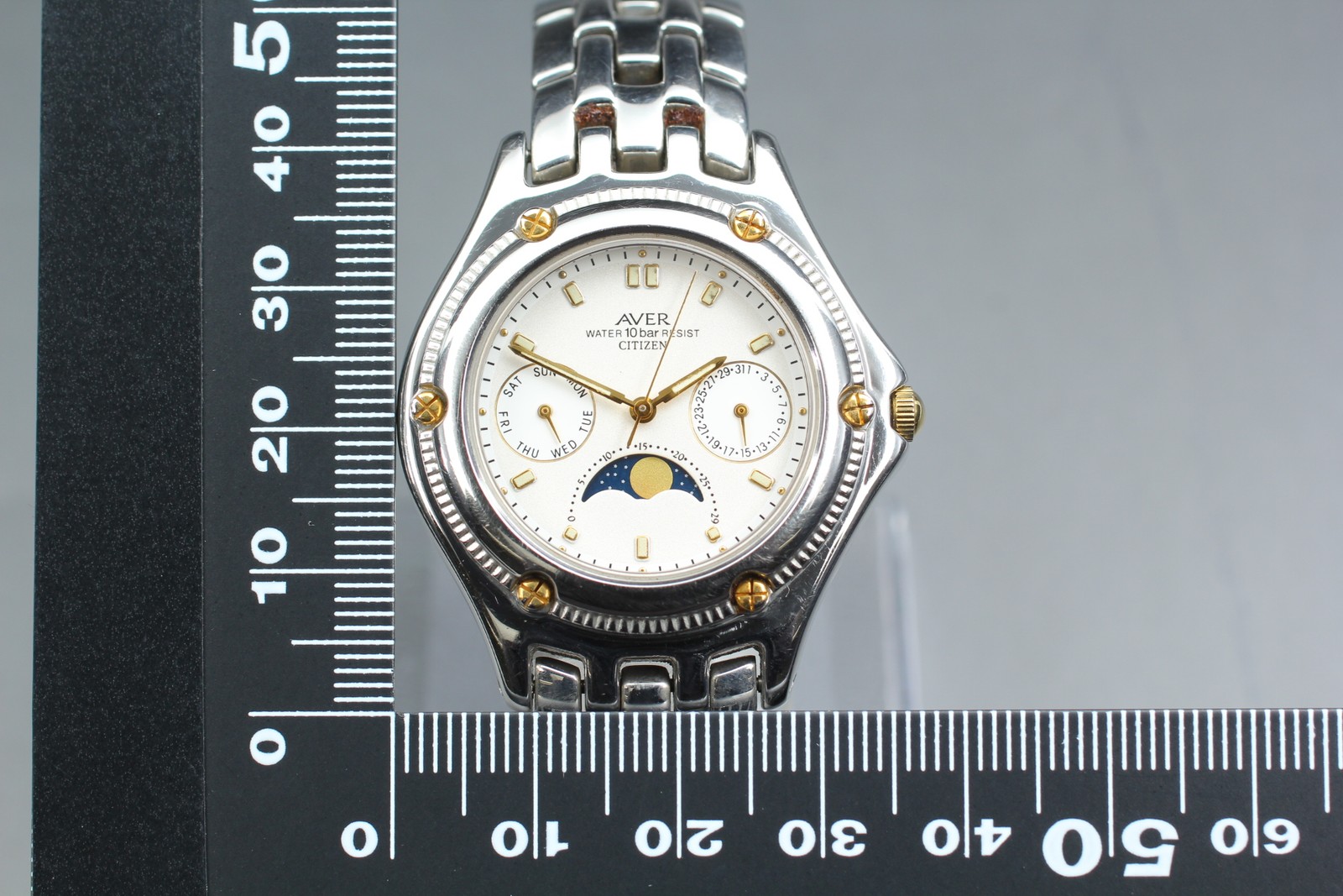 Citizen Junction White Double Face Quartz Watch 6320-K08102 Vintage 1995 JAPAN