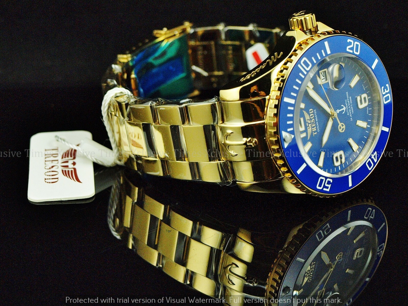 Tresod Men Super Luminous OCEAN MASTER Sapphire Crystal Ceramic Bezel Auto Watch