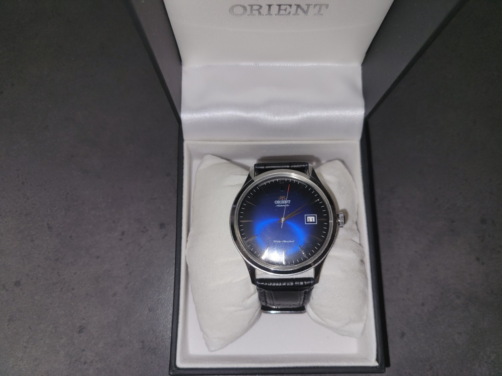 Orient Men’s ‘Bambino Version 4’ Japanese Automatic Stainless Steel and Leather