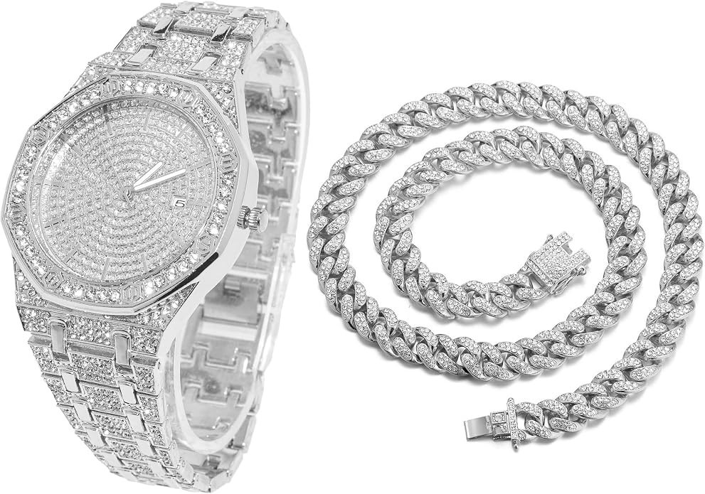 Halukakah Diamond Watch for Men – The Elite – 18K Real Gold/Platinum White Gold