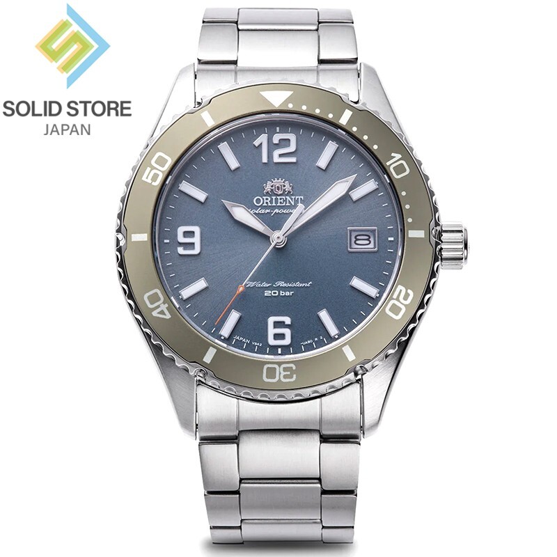 ORIENT Mako 40 RN-WJ0002L Sports Solar Powered Quartz Watch Blue Dial 39.9 mm