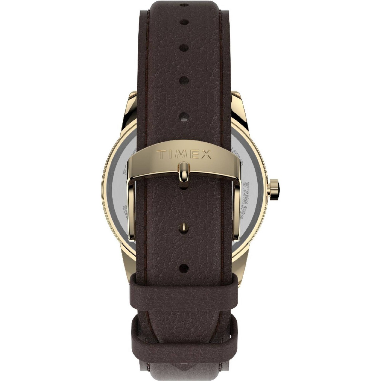 Timex Men’s Watch Easy Reader Quartz White Dial Brown Leather Strap TW2U71500
