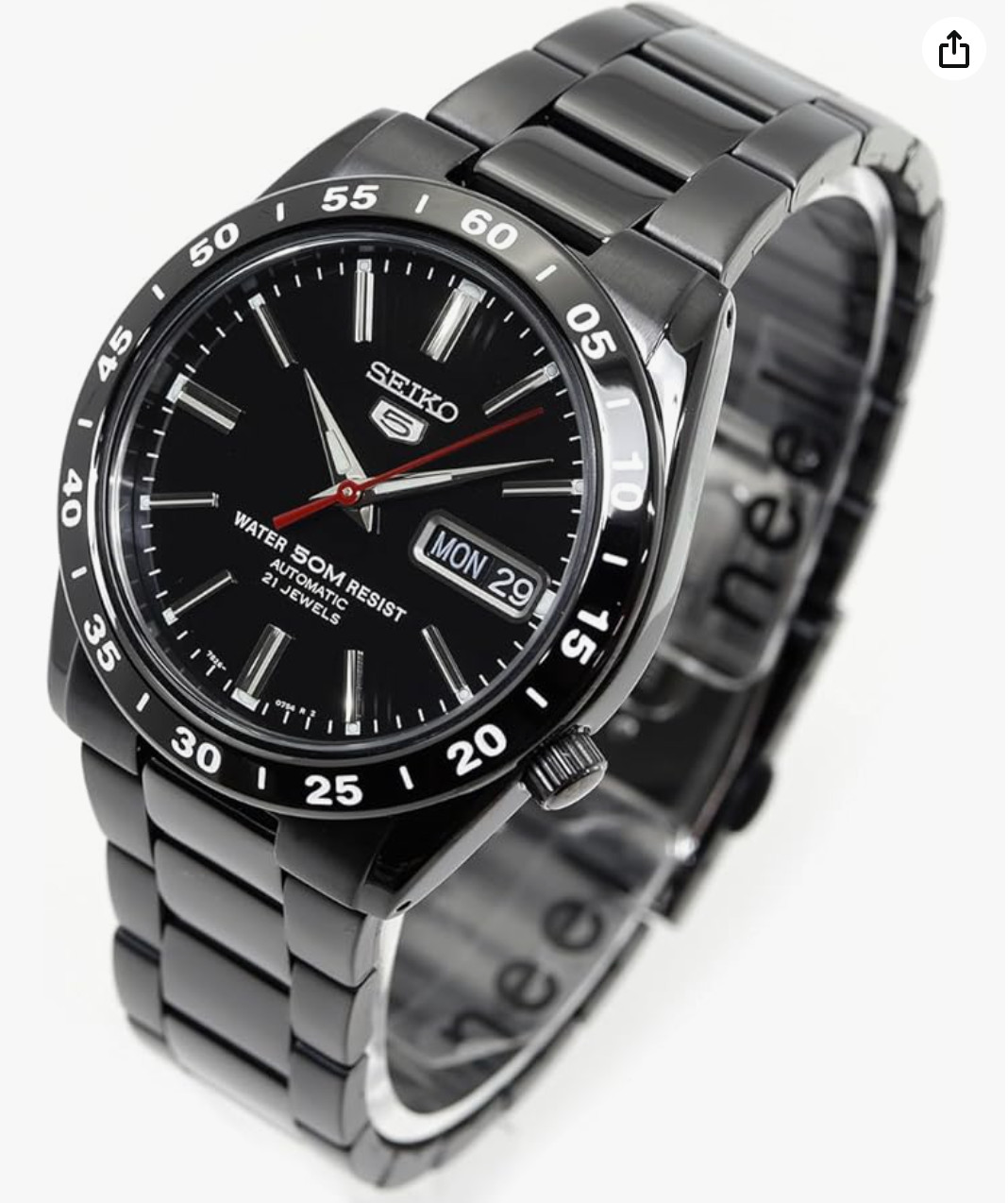 Seiko 5 SNKE03K1 Automatic Men’s Watch Black Dial Stainless Steel Day-Date New