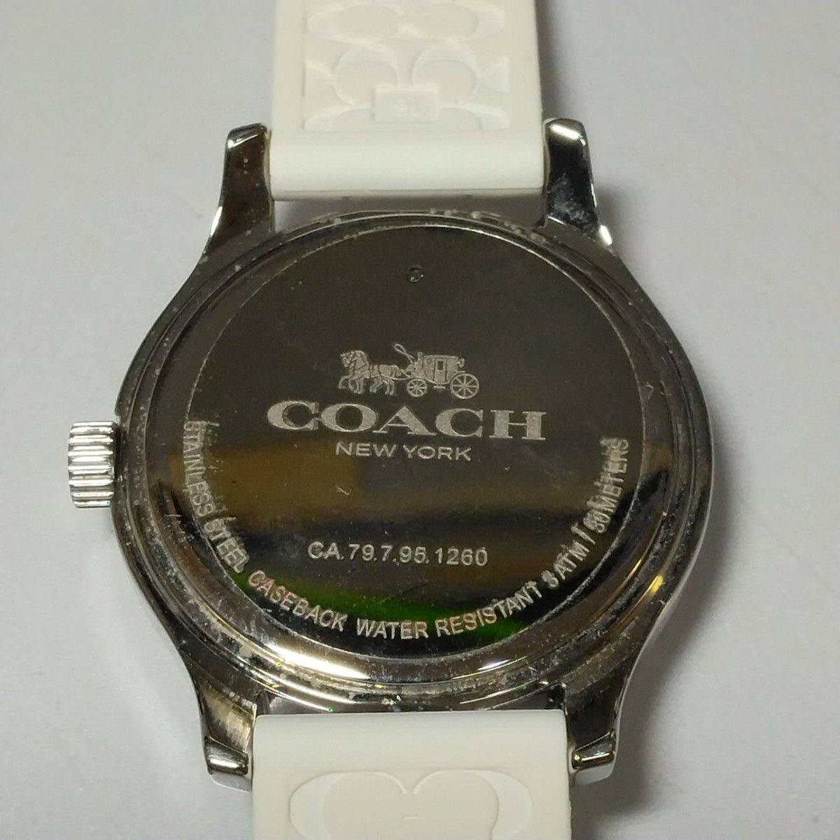 Battery Replacement and Cleaning Completed COACH Quartz Watch 14502525 Rubber Ba