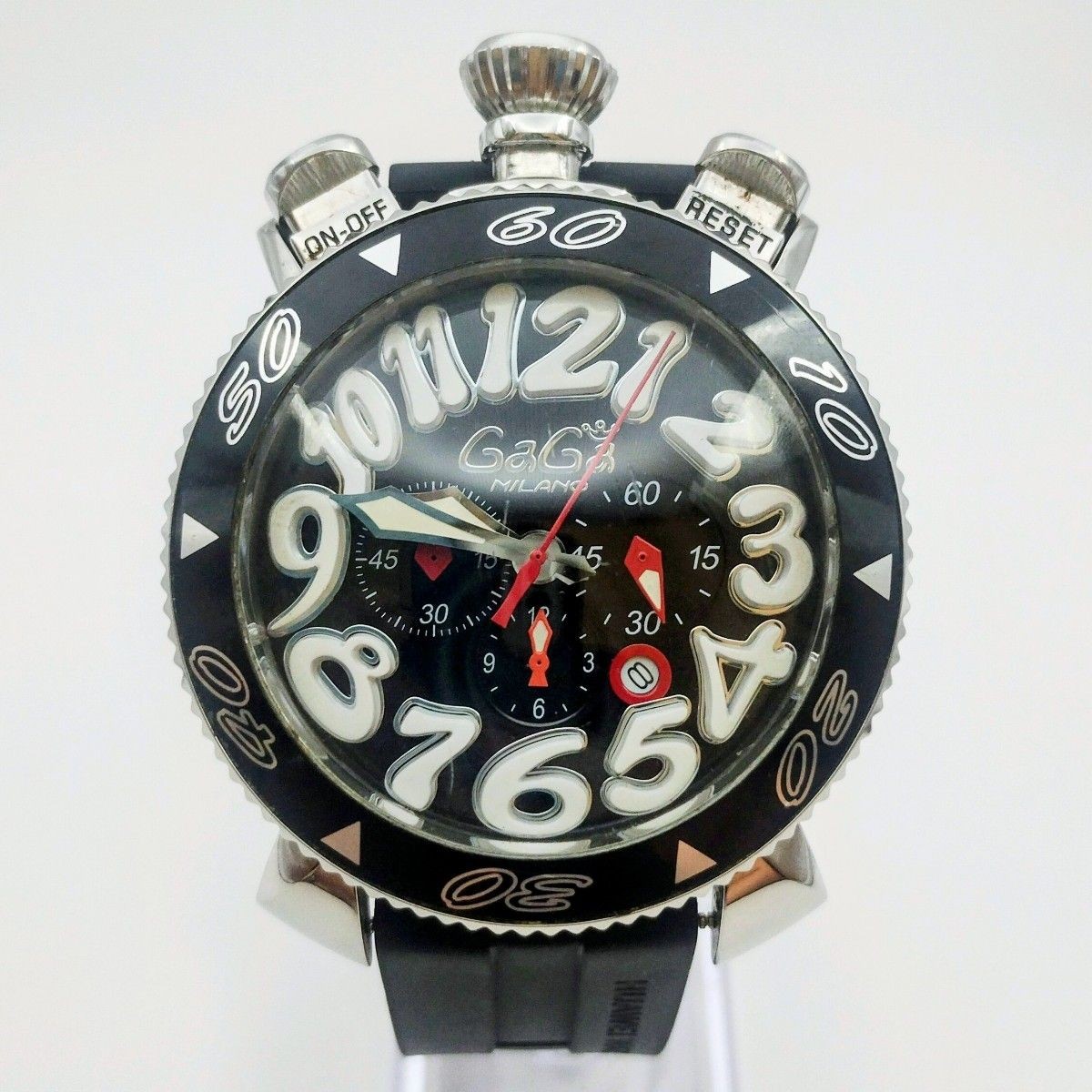 GaGa MILANO Manuale 48 MM48 Chronograph Watch Used