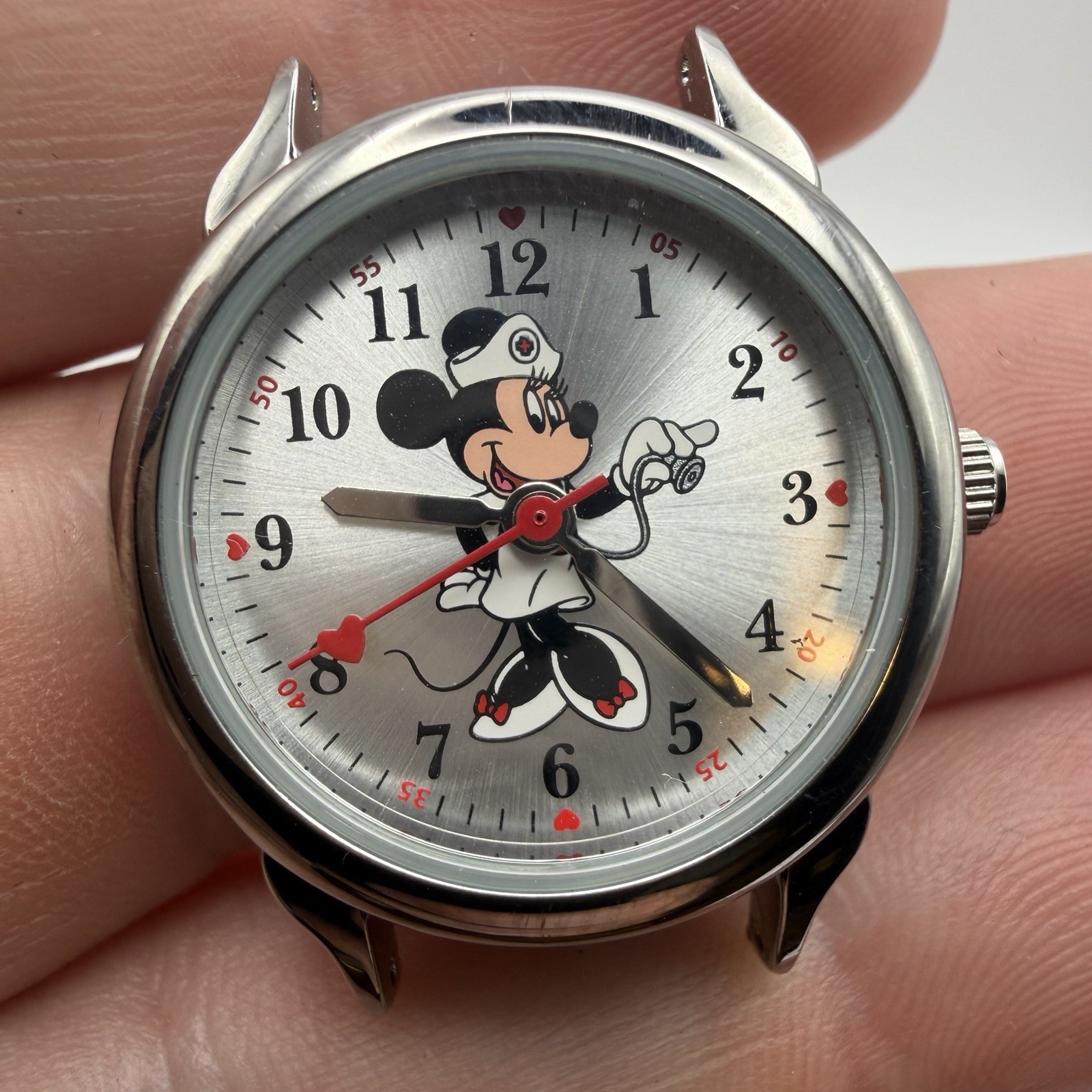 Disney Minnie Mouse Nurse Quartz Watch MU0843 Japan Movement SII Water Resistant