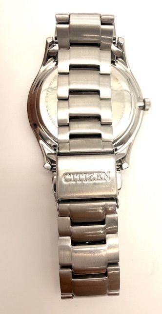 Operational Item CITIZEN SS Black Dial Eco Drive Men’s Watch E031 S103720 Box Li